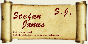 Stefan Janus vizit kartica